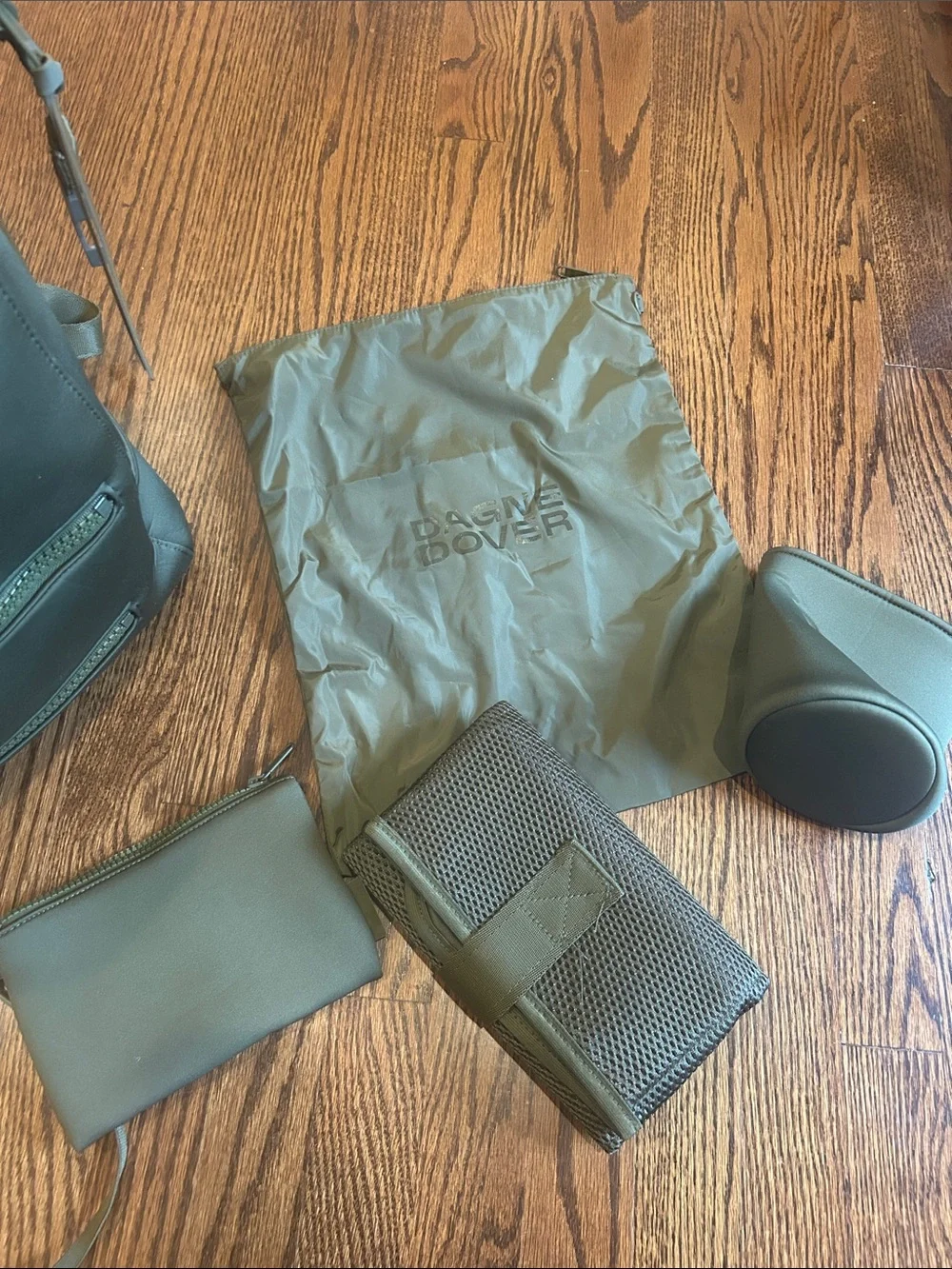 Dagne Dover Olive Indi Neoprene Diaper Backpack size large